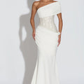 Off Shoulder Sequin Girdle Tail Mermaid Dress