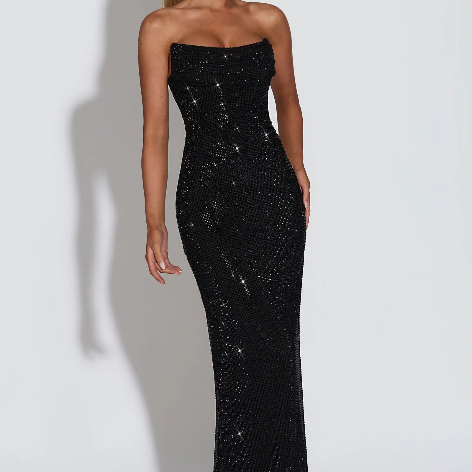 Strapless Diamond Slim Fit Fishtail Dress